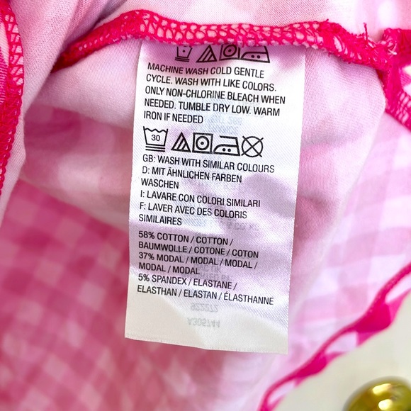 Isaac Mizrahi Cold Shoulder Holiday Top Pink & White Plaid Size Small - Picture 5 of 7